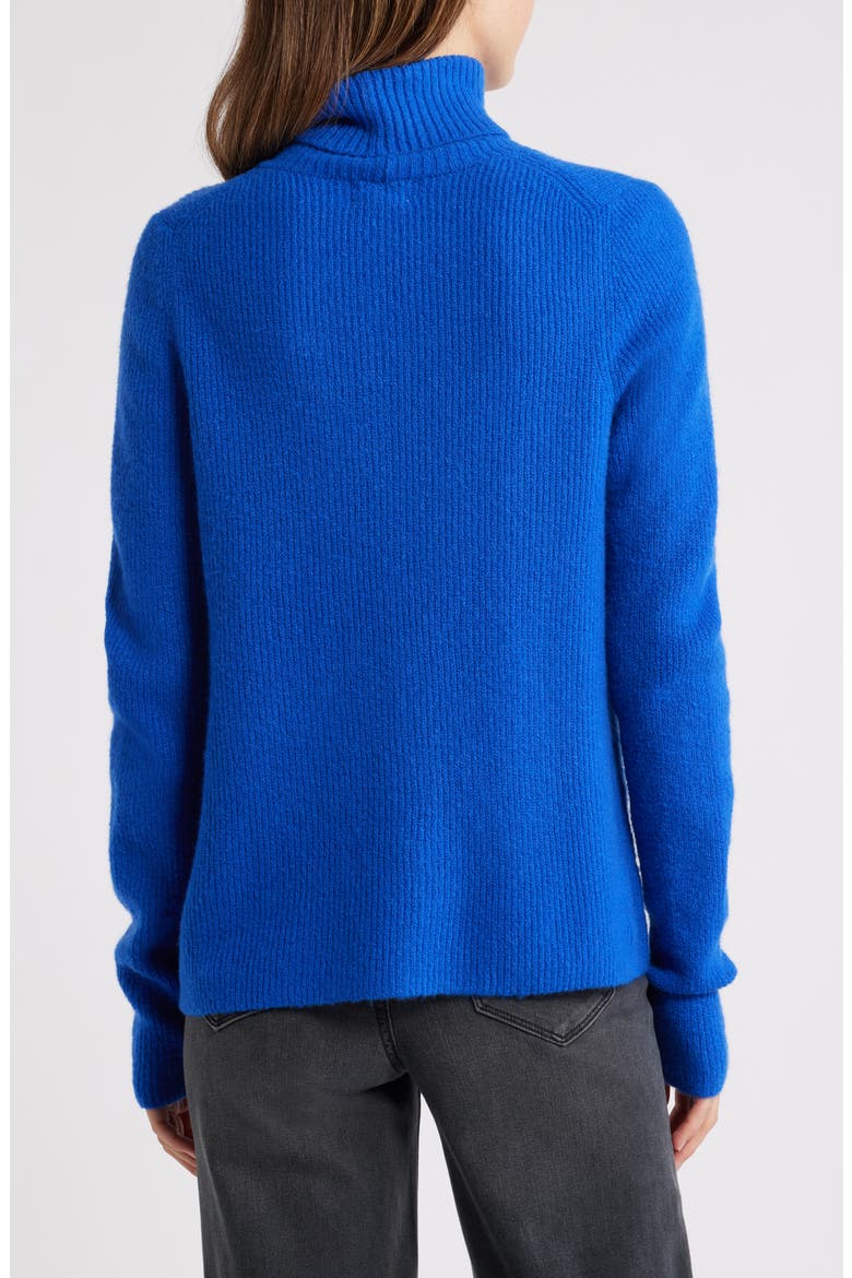 Rib Turtleneck Sweater, Alternate, color, BLUE SURF