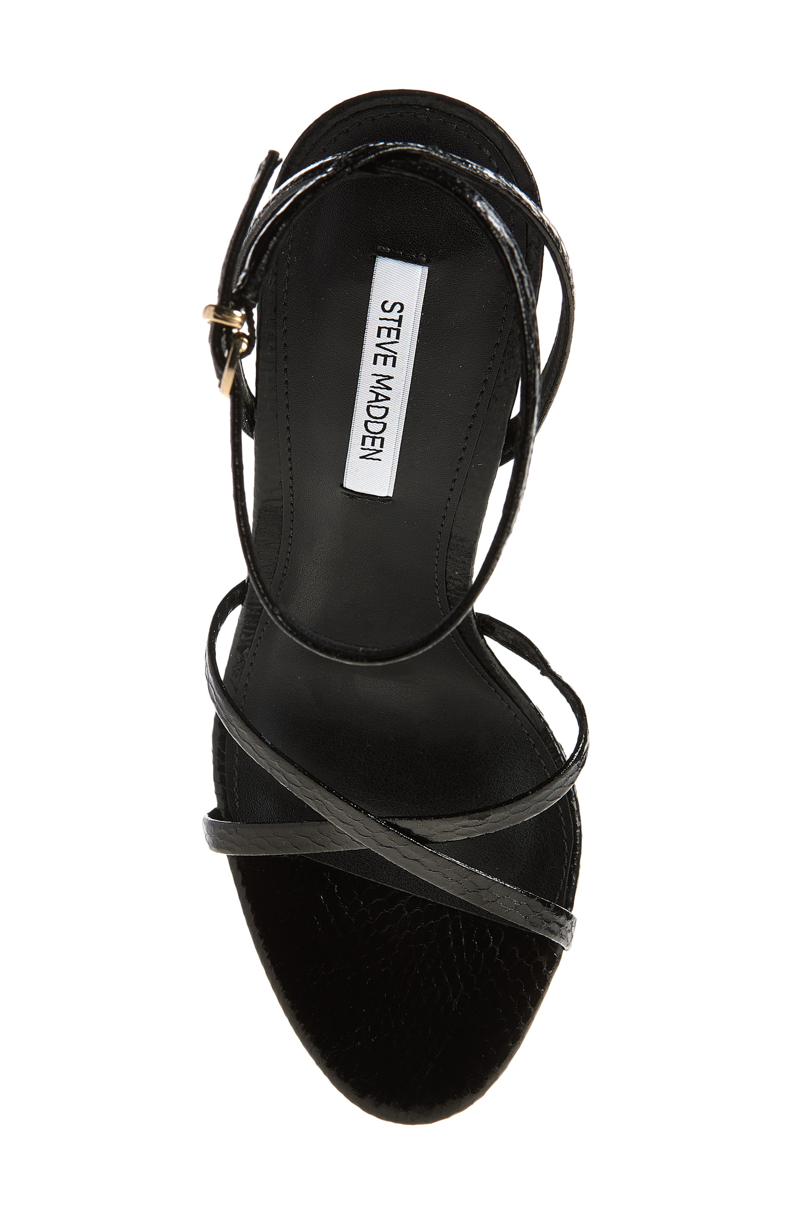 Steve Madden Layers Ankle Strap Wedge Sandal, Alternate, color, Black