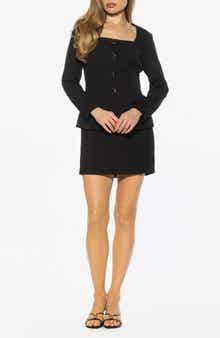 Alexia Admor Rami Square Neck Long Sleeve Minidress