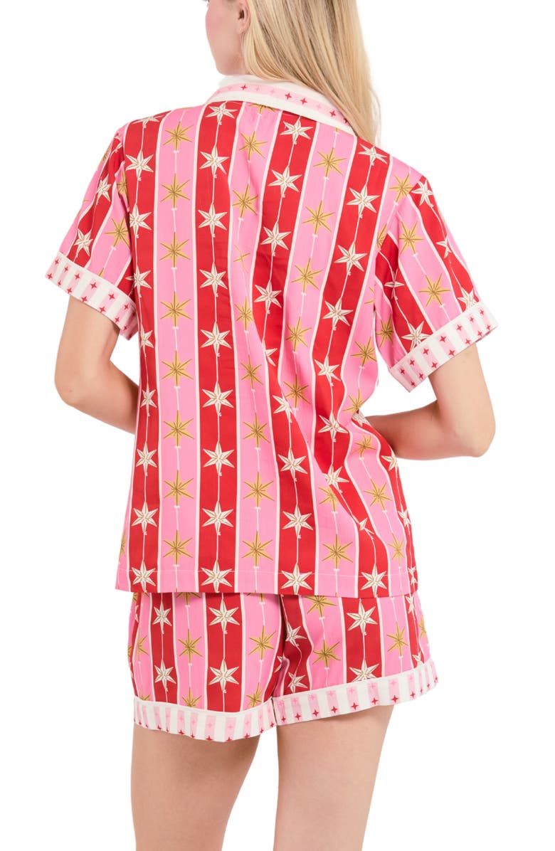 Katie Kime Tree Topper Pajama Shorts Set, Alternate, color, Red