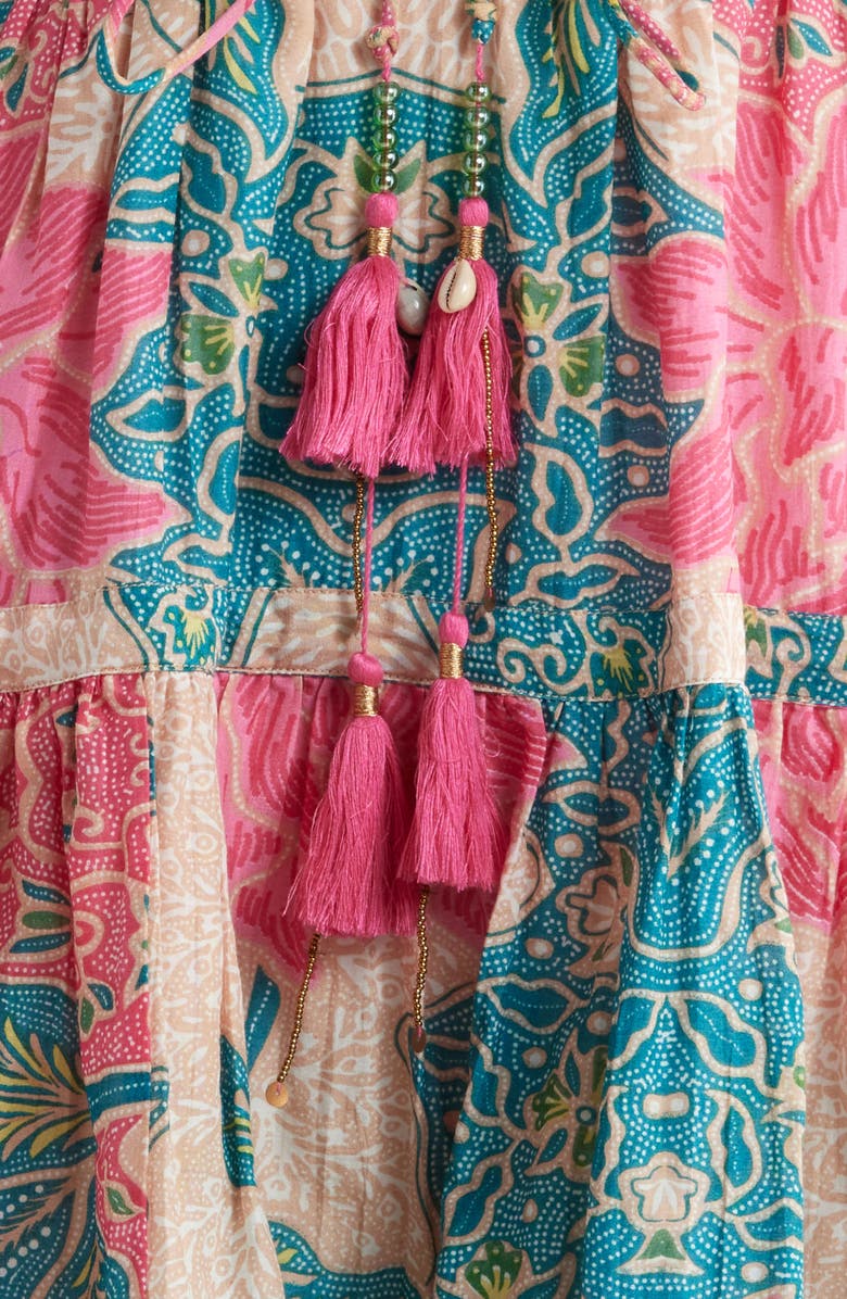 ALICIA BELL Clover Cotton & Silk Voile Cover-Up Minidress, Alternate, color, Beige Pink Floral