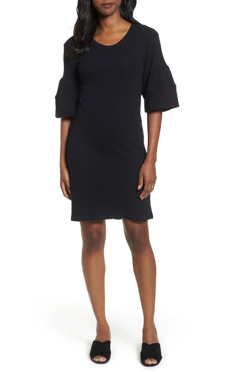 Caslon<sup>®</sup> Ruffle Sleeve Knit Dress, Main, color,