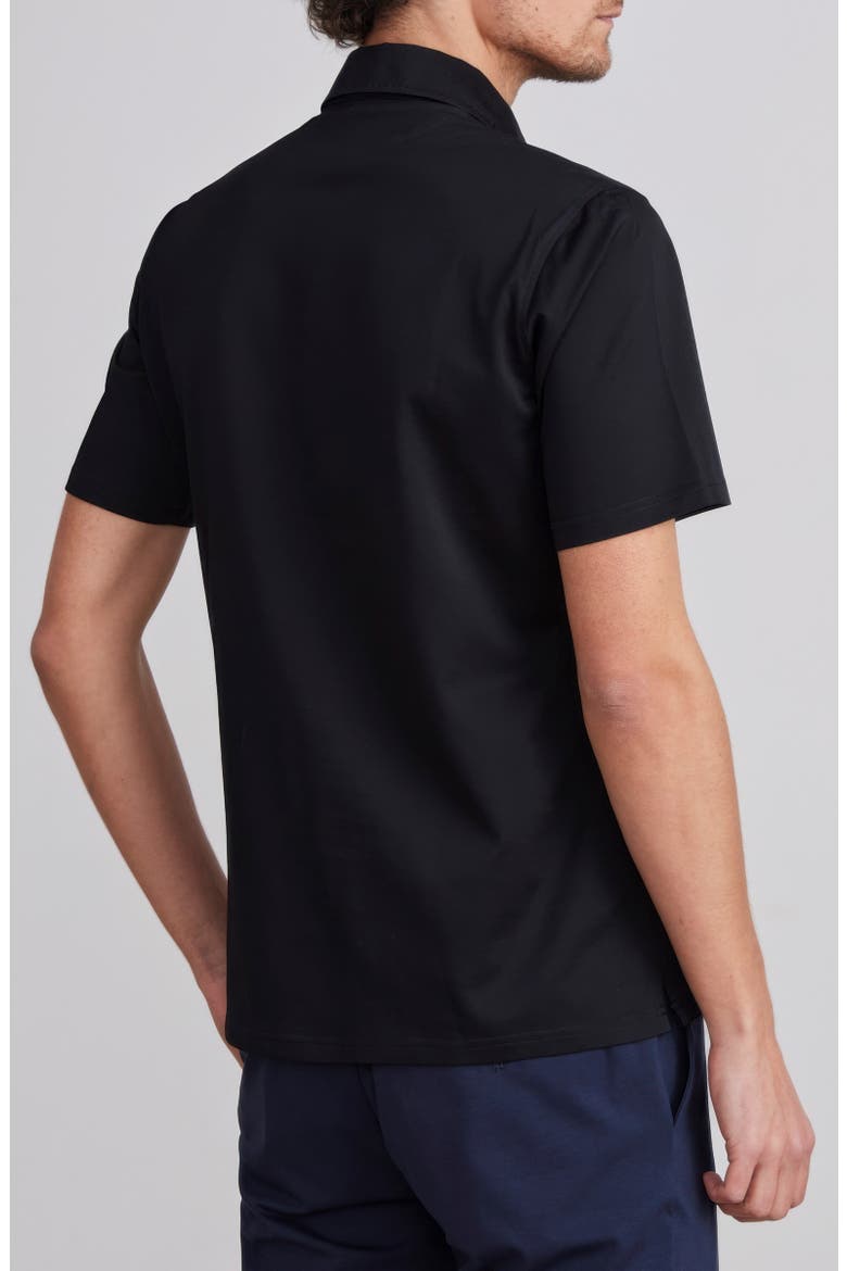 Textured Luxe Polo, Alternate, color, BLACK