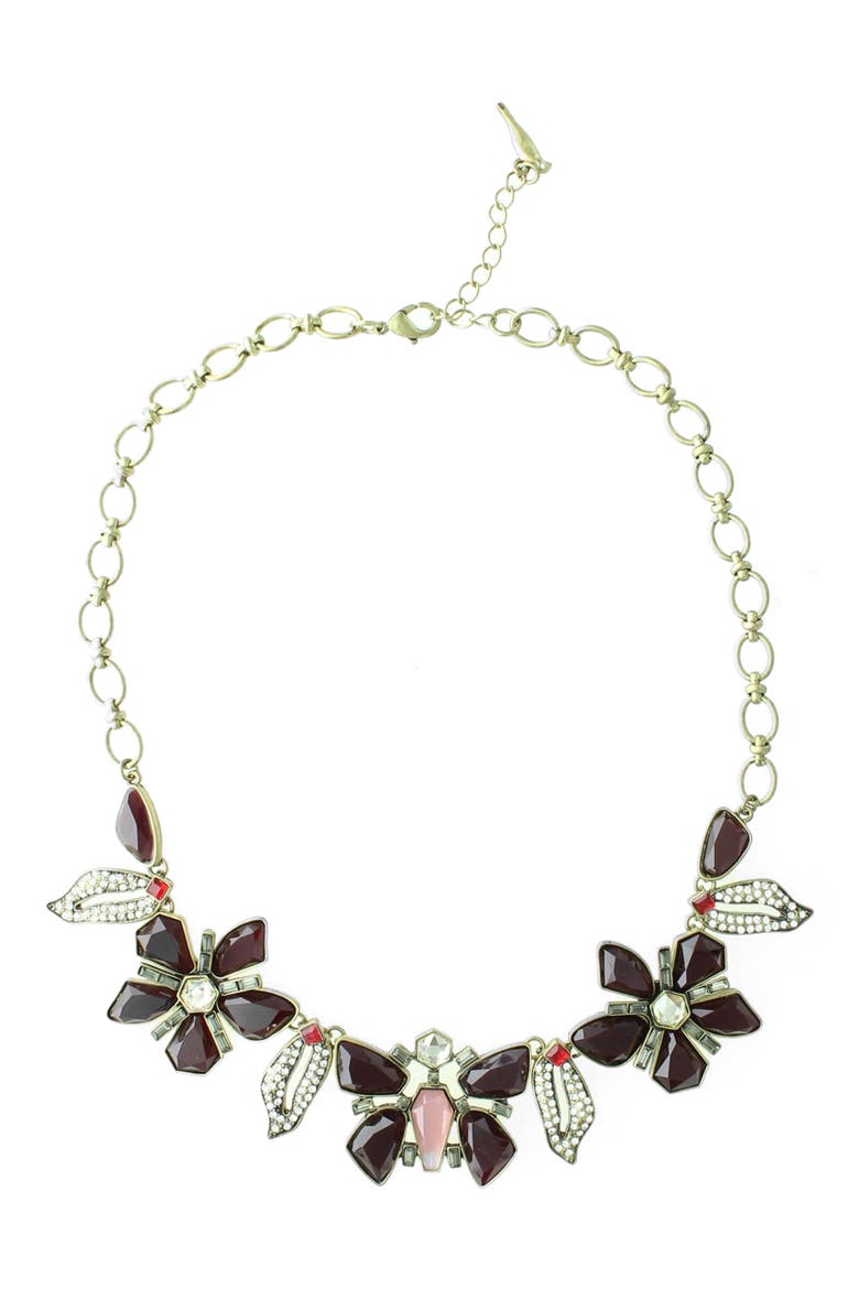 Maya Butterfly Necklace, Main, color, GOLD / MULTI
