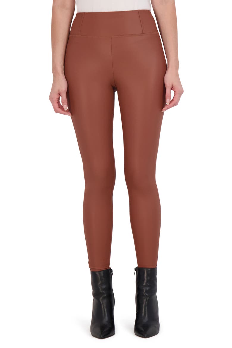 Faux Leather Leggings, Main, color, LUGGAGE