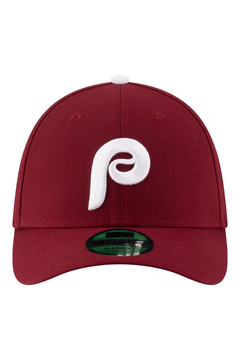 Men's New Era  Burgundy Philadelphia Phillies Player Replica 39THIRTY M-Crown Flex Hat, Alternate, color, Burgundy