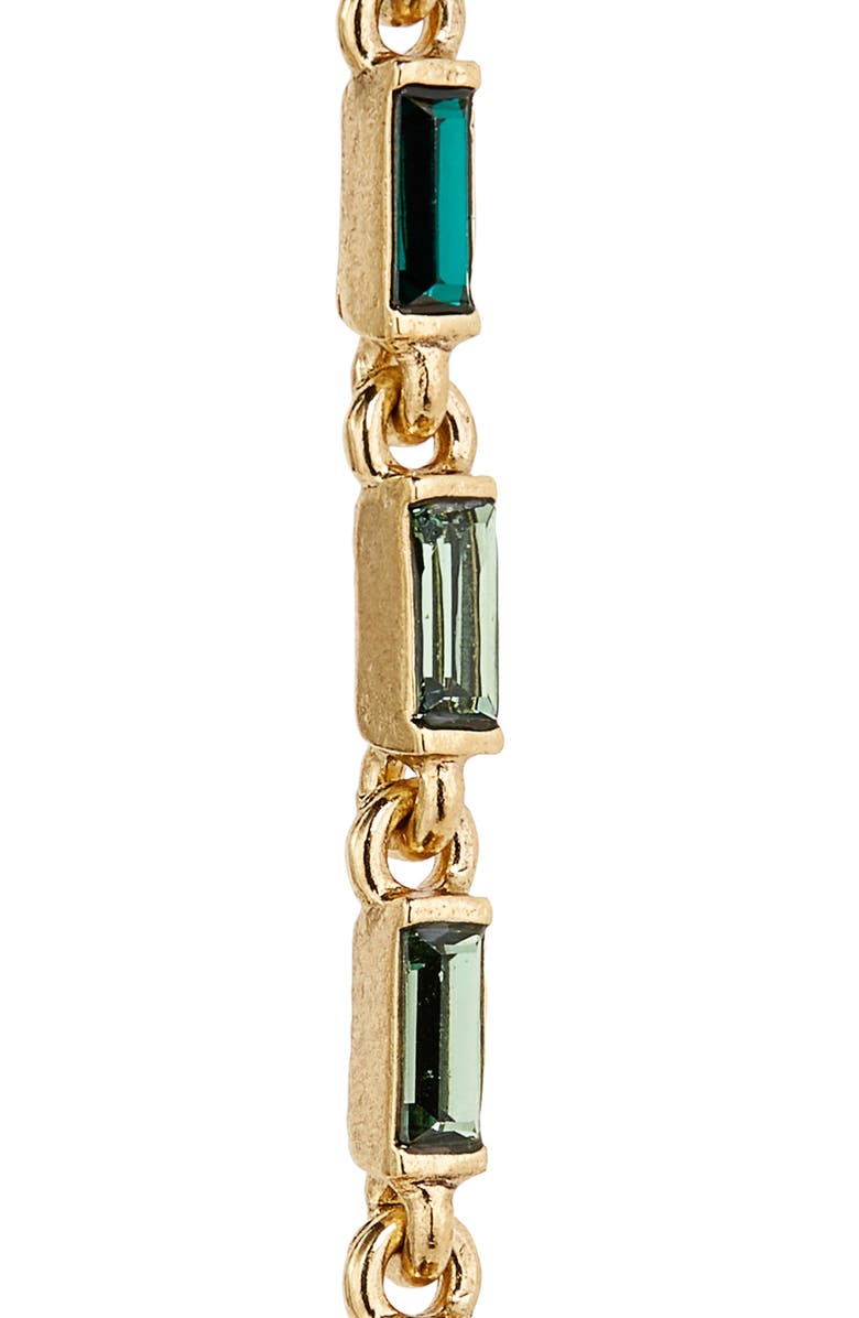Oscar de la Renta Baguette Crystal Linear Drop Earrings, Alternate, color,
