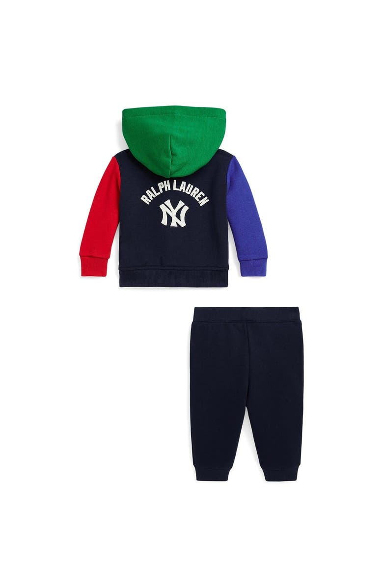 Polo Ralph Lauren Newborn Polo Ralph Lauren  Navy Yankees  Fleece Set, Alternate, color, 