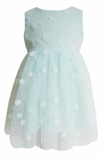 Popatu Kids' Metallic 3D Floral Party Dress