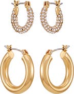 Vince Camuto Set of 2 Assorted Hoop Earrings