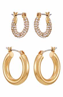 Vince Camuto Set of 2 Assorted Hoop Earrings