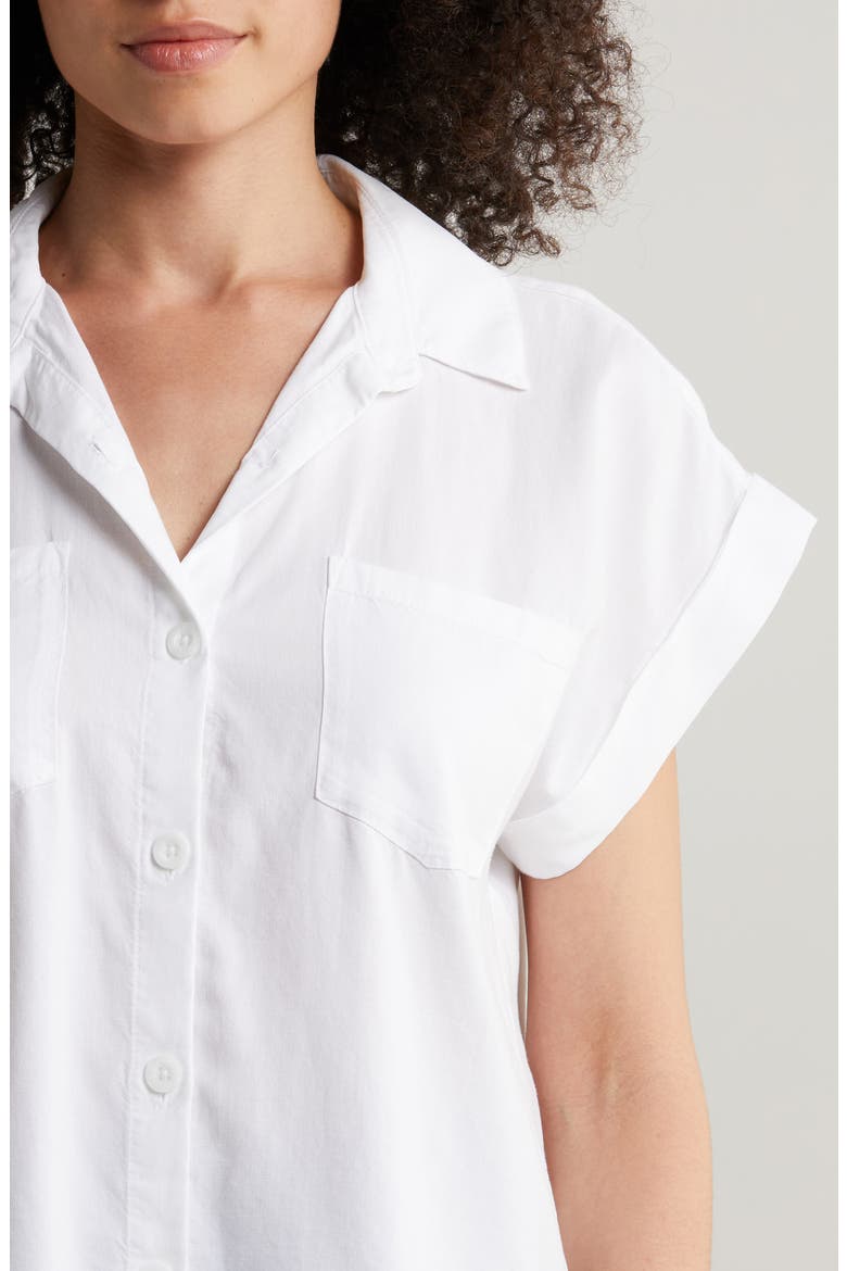 Patch Pocket Button-Up Shirt, Alternate, color, WHITE