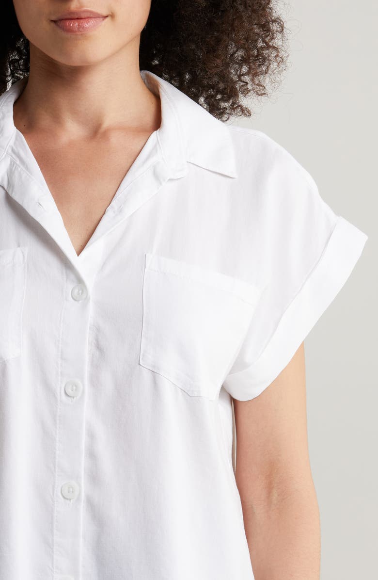 Bella Dahl Patch Pocket Button-Up Shirt, Alternate, color, White
