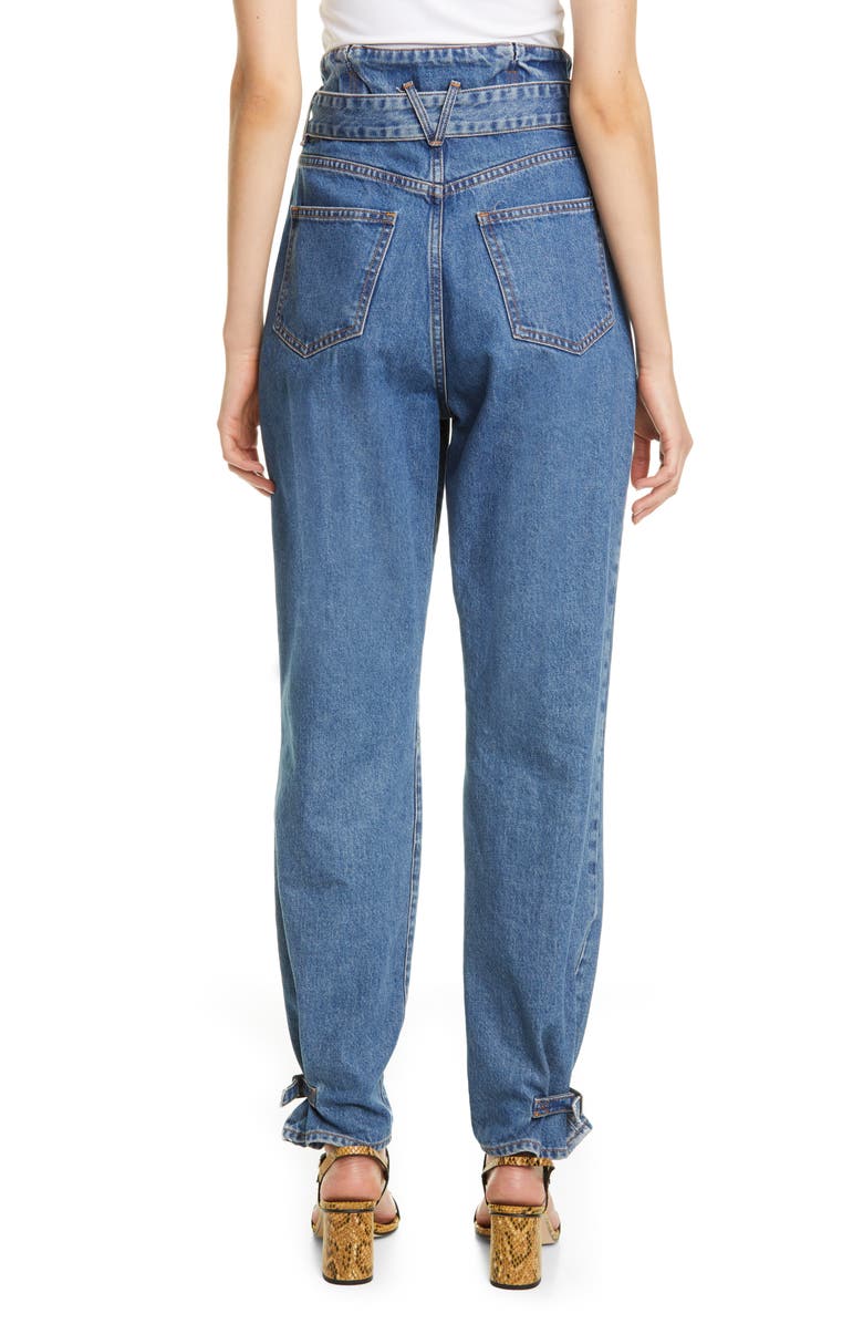 Veronica Beard Addie Paperbag Waist Tapered Jeans, Alternate, color,