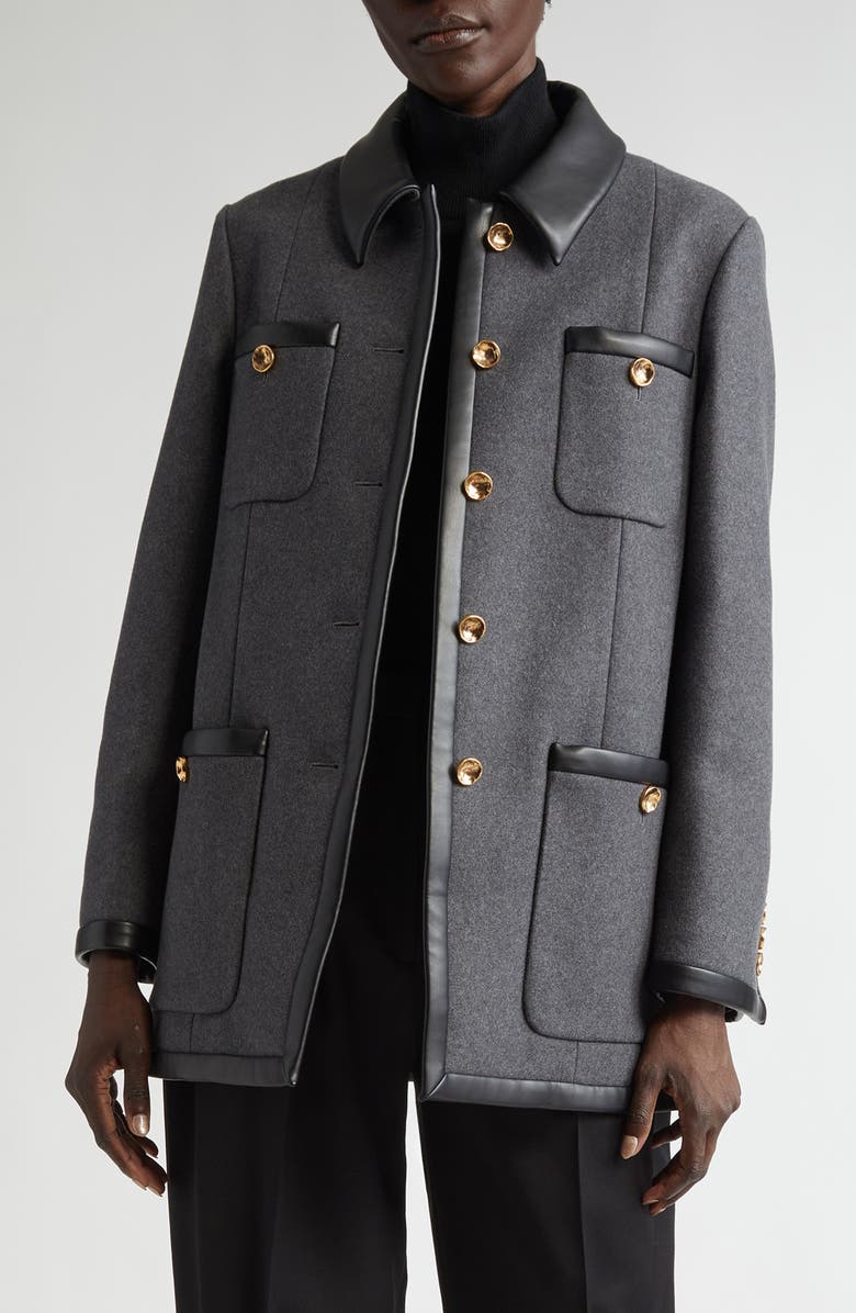 Altuzarra Clarkes Wool Blend Short Coat, Main, color, 