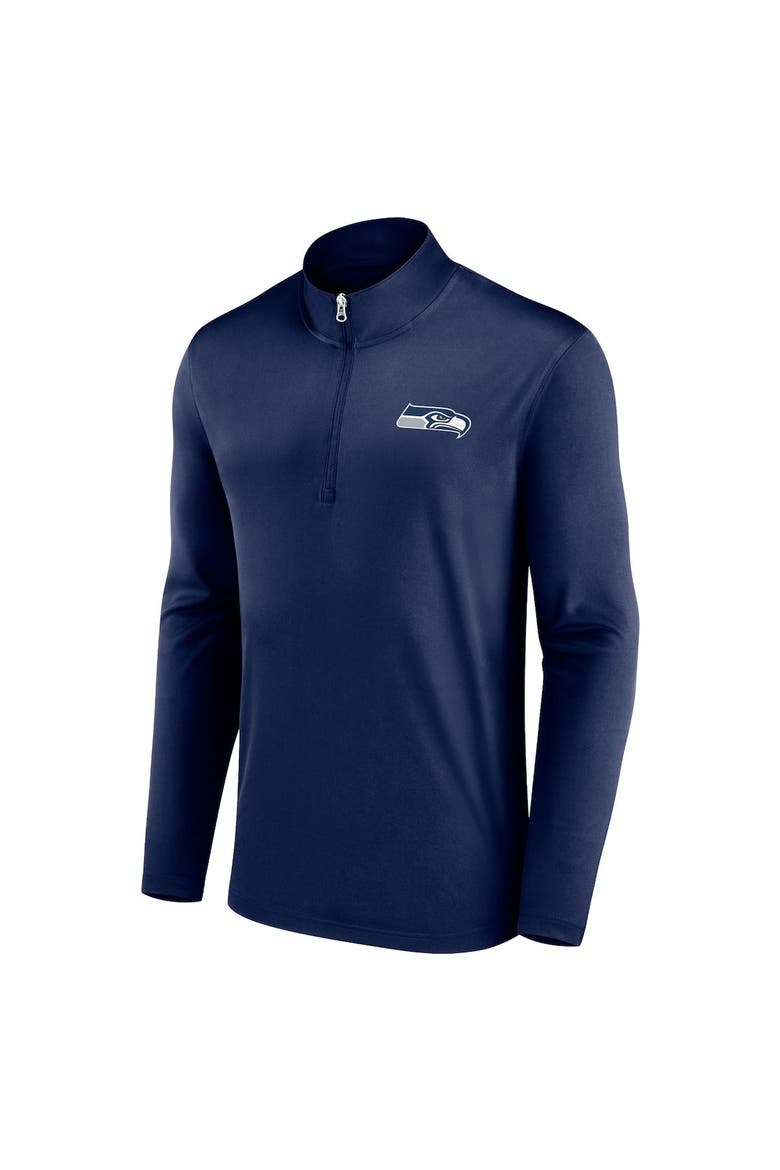 Men's Fanatics Branded College Navy Seattle Seahawks Underdog Quarter-Zip Jacket, Alternate, color, Navy
