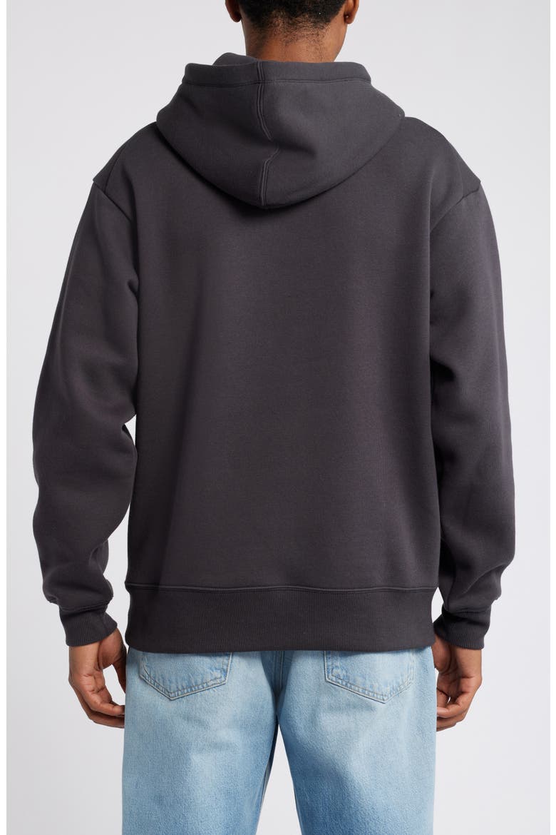 Fleece Hoodie, Alternate, color, BLACK FADED