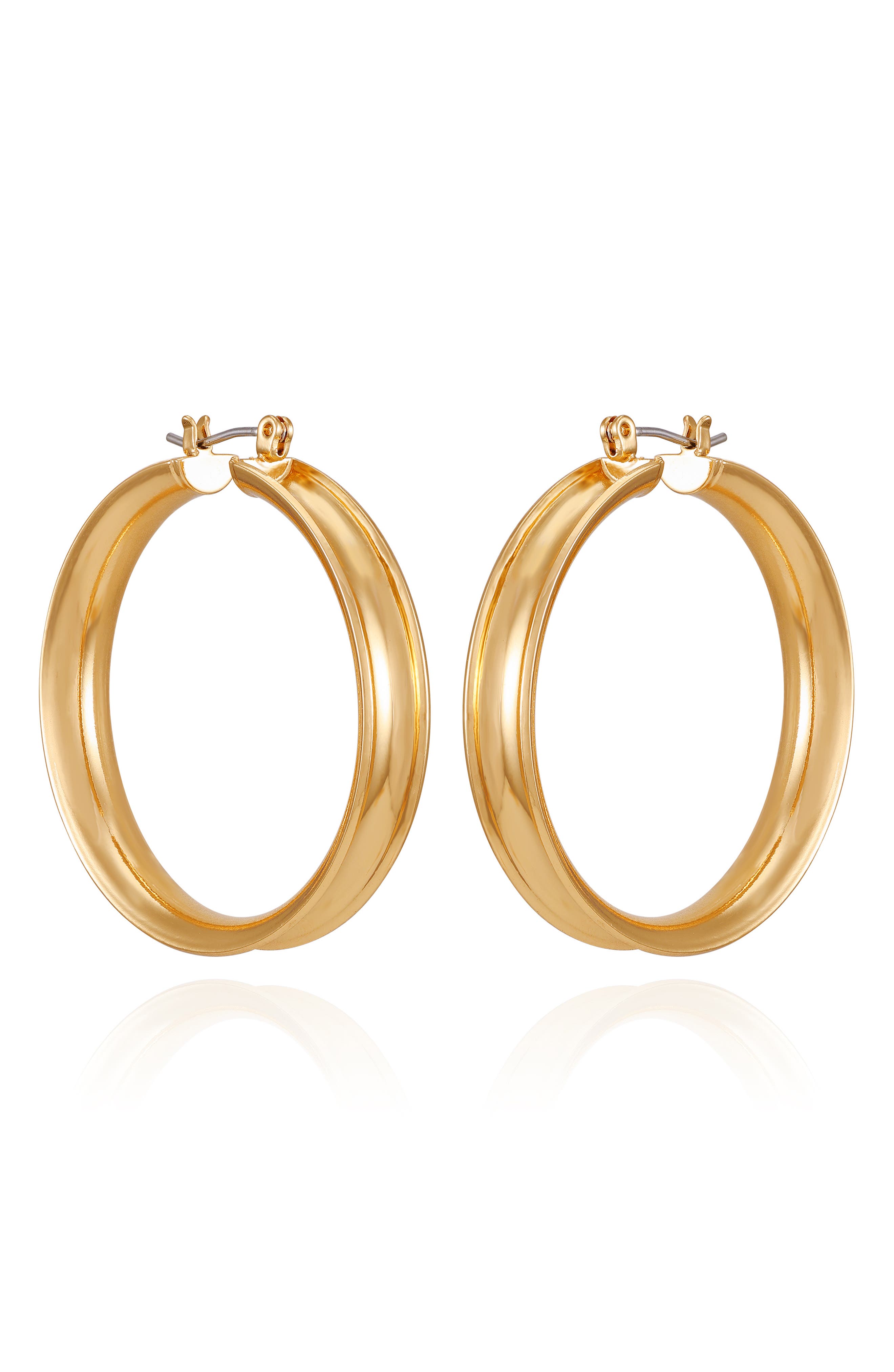 Vince Camuto Textured Hoop Earrings