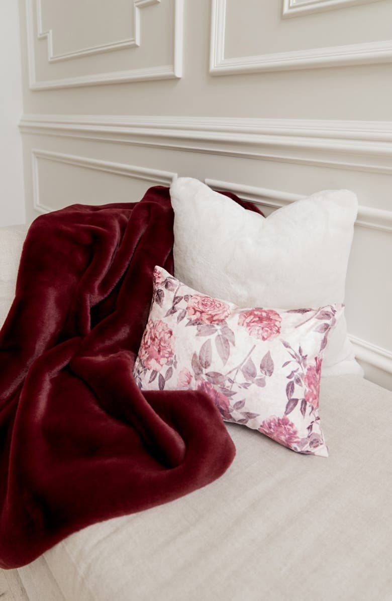 Rachel Parcell Favorite Faux Fur Throw Blanket, Alternate, color,