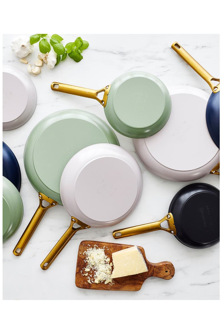 Reserve Set of 2 Ceramic Nonstick Frying Pans, Alternate, color, CREAM