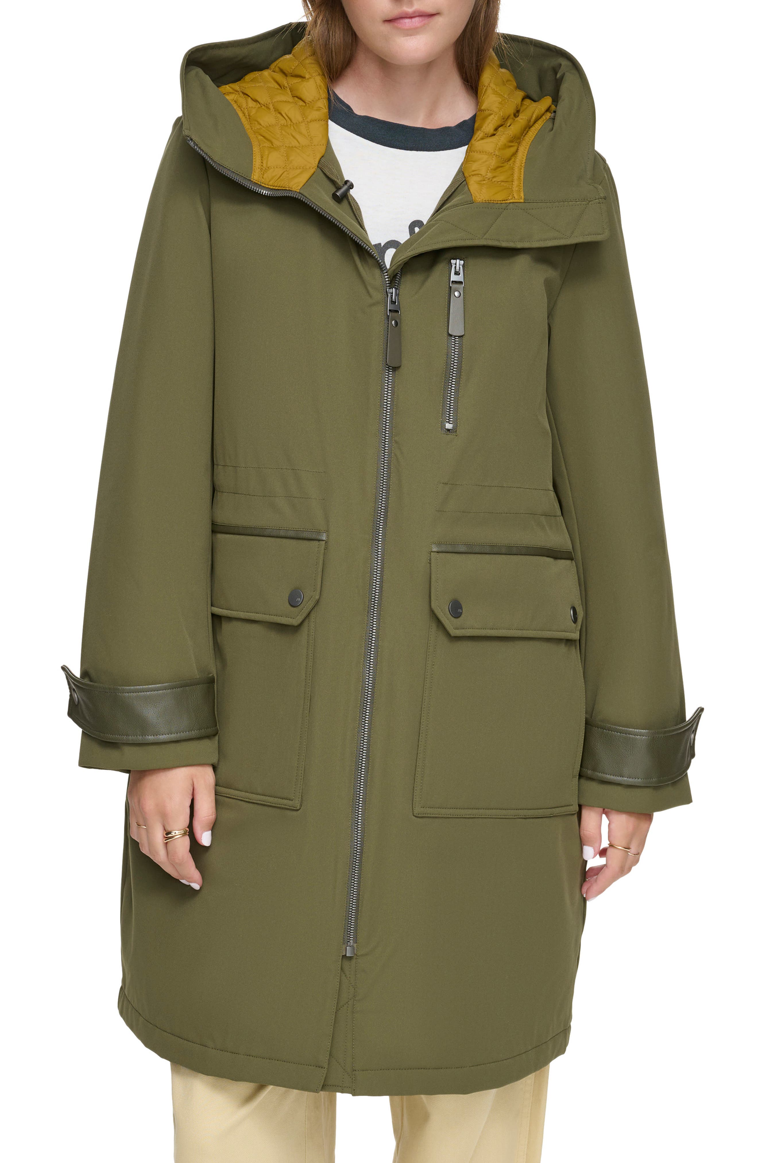 Andrew Marc Water Resistant Hooded Jacket