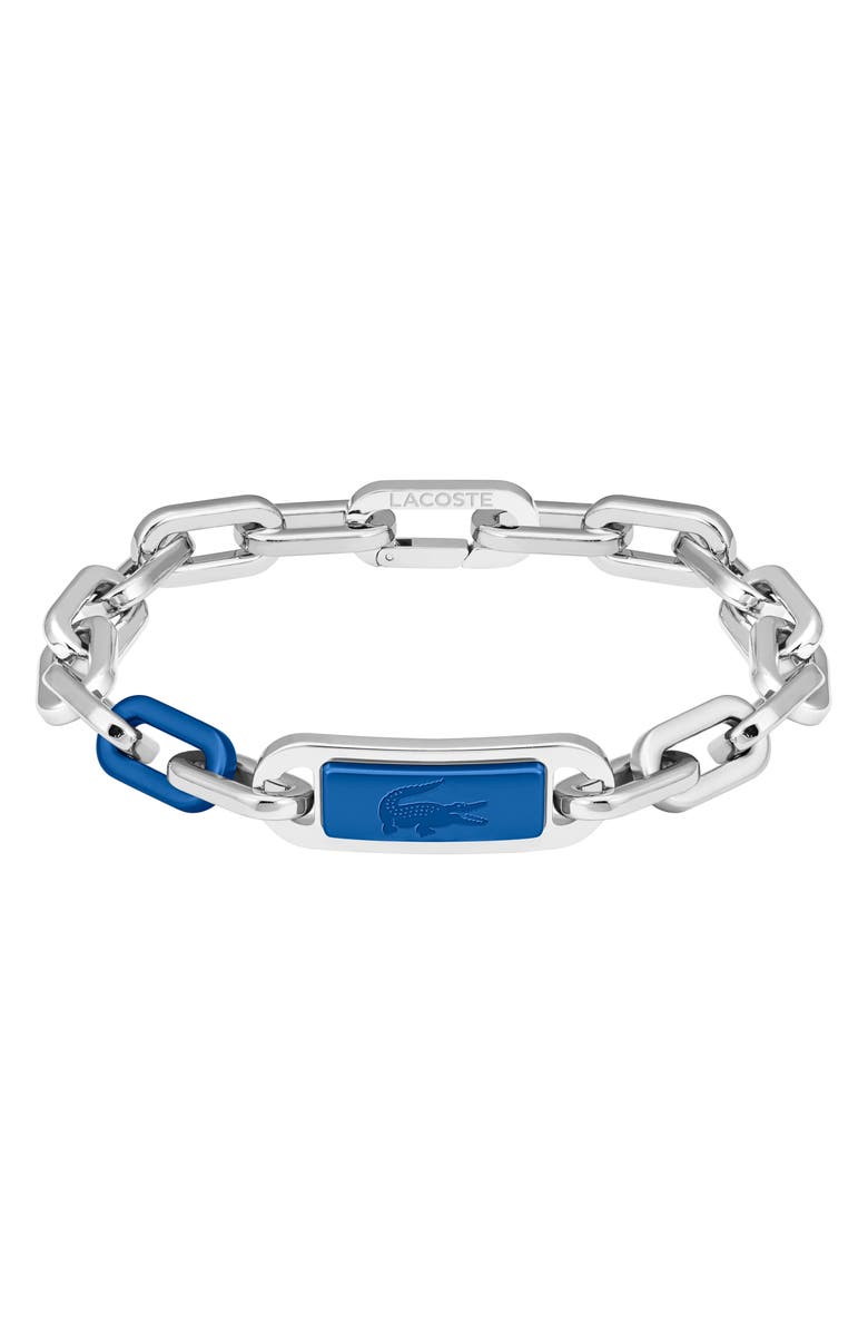 Lacoste Men's Crew Bracelet, Main, color, Silver