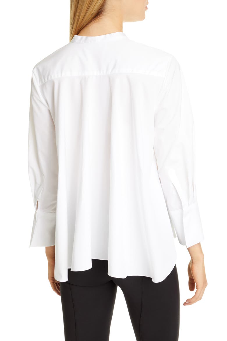 Bell Poplin Blouse, Alternate, color, WHITE