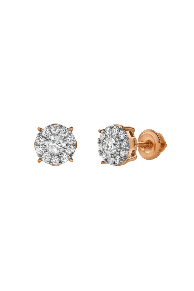 Blazers 14K Gold Diamond Stud Earrings - 0.48ct., Main, color, 14K Rose Gold
