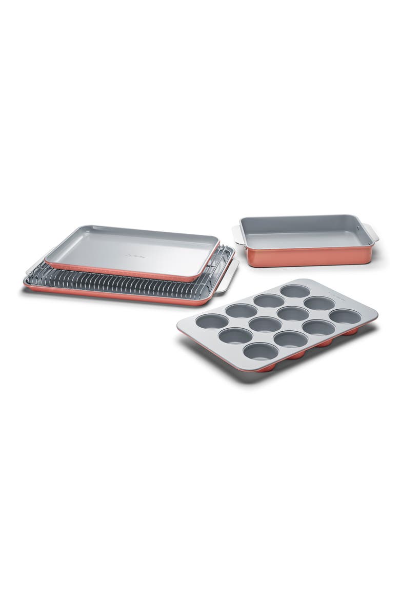 Nontoxic Ceramic 5-Piece Bakeware Set, Main, color, PERRACOTTA