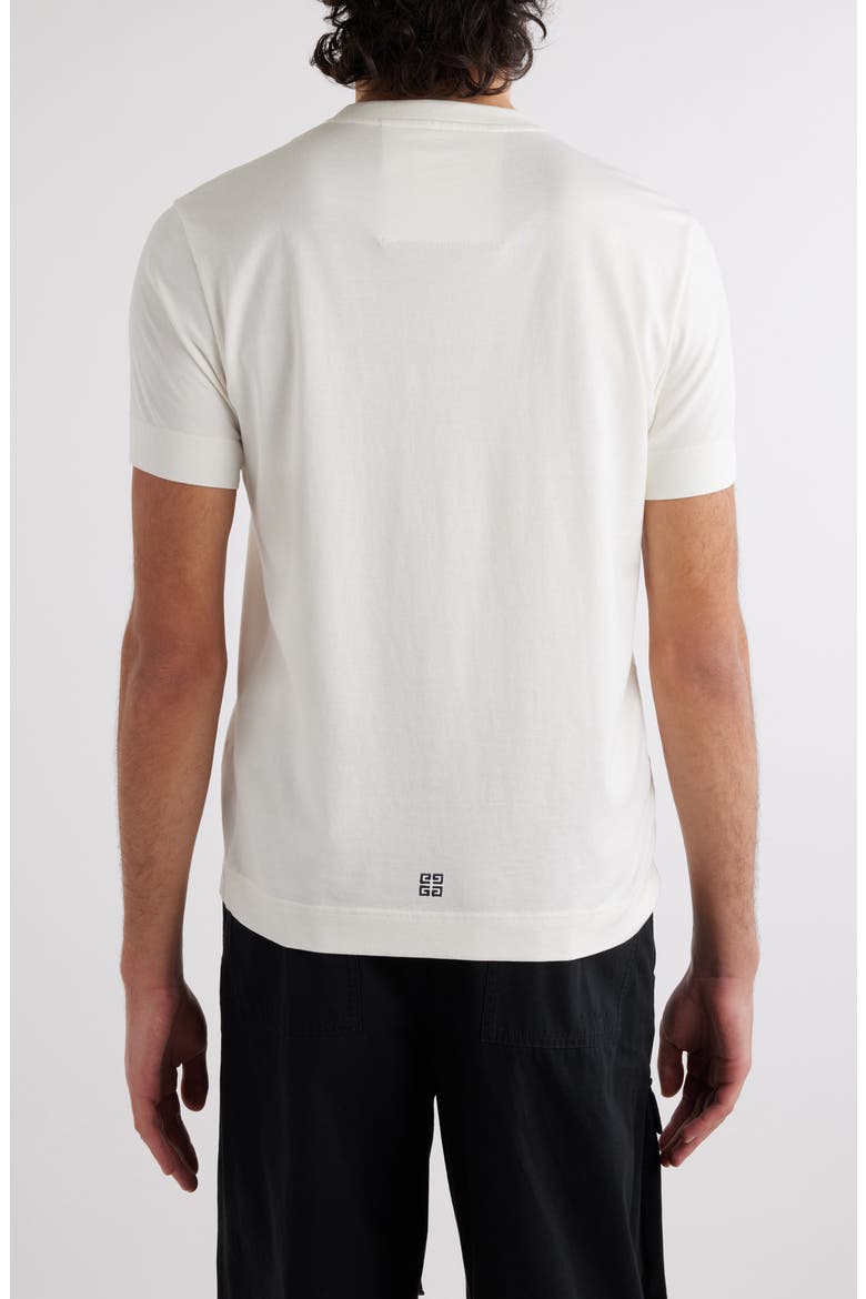 Slim Fit Logo Embroidered T-Shirt, Alternate, color, NATURAL/ BLUE