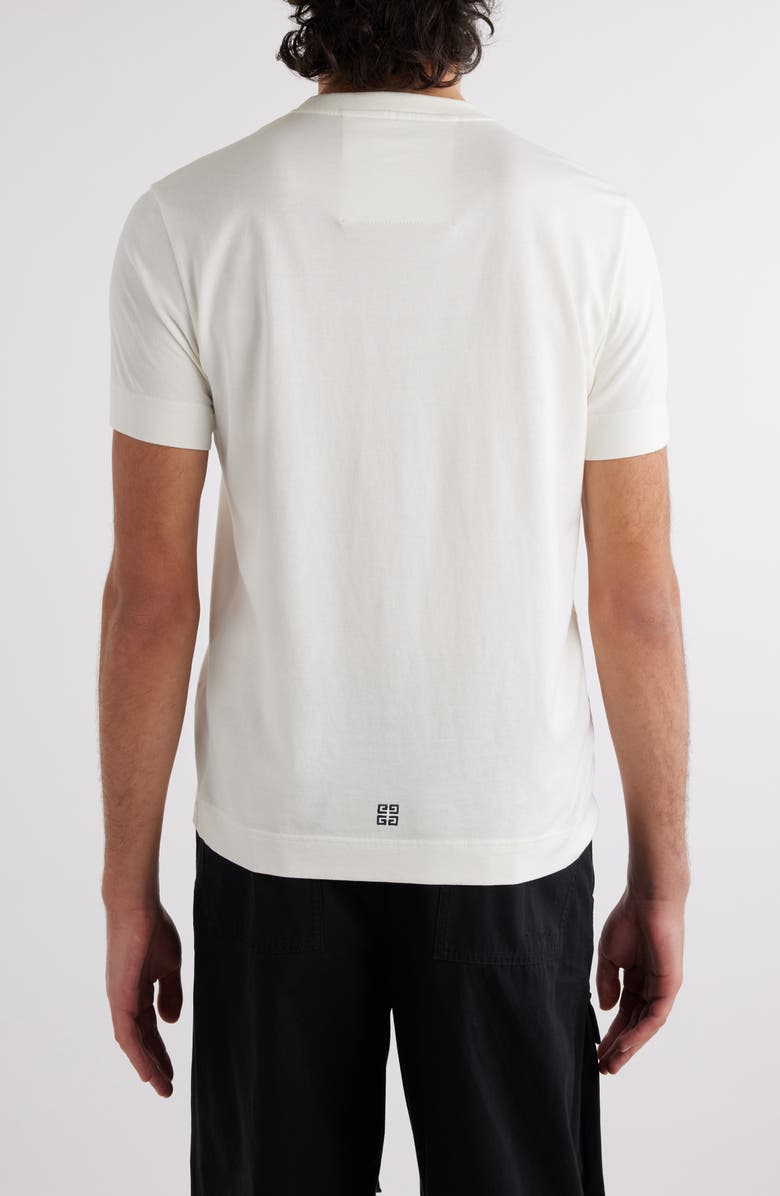 Givenchy Slim Fit Logo Embroidered T-Shirt, Alternate, color, Natural/ Blue