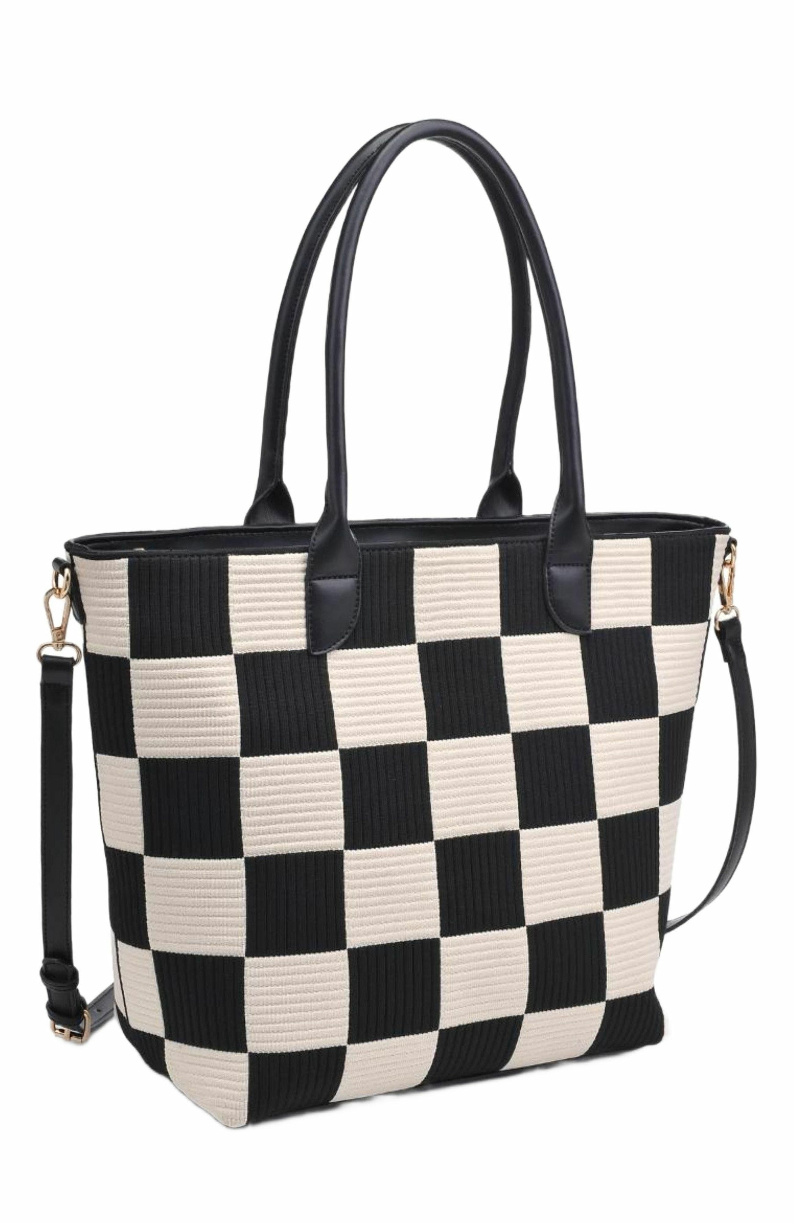 MODA LUXE Chic Bonnie Tote Bag - Stylish and Functional for Every Occasion, Alternate, color, Black Ivory