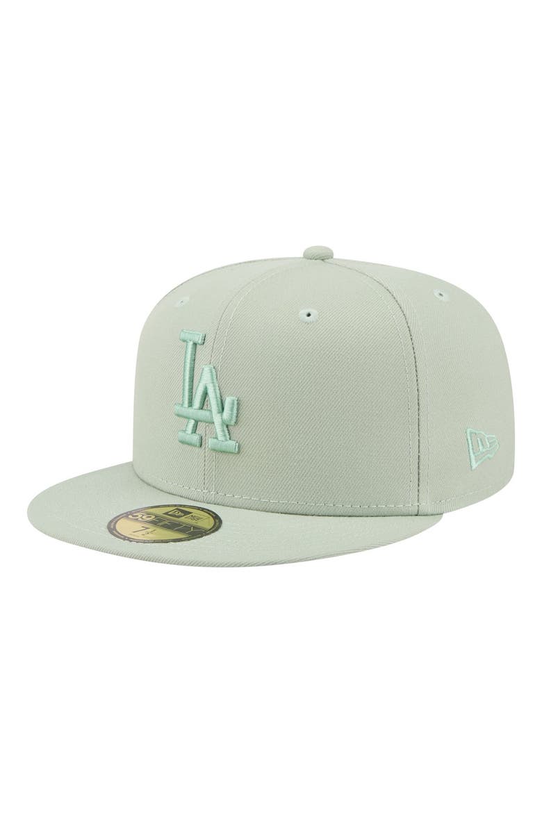 Men's New Era Green Los Angeles Dodgers Color Pack 59FIFTY Fitted Hat, Main, color, Green