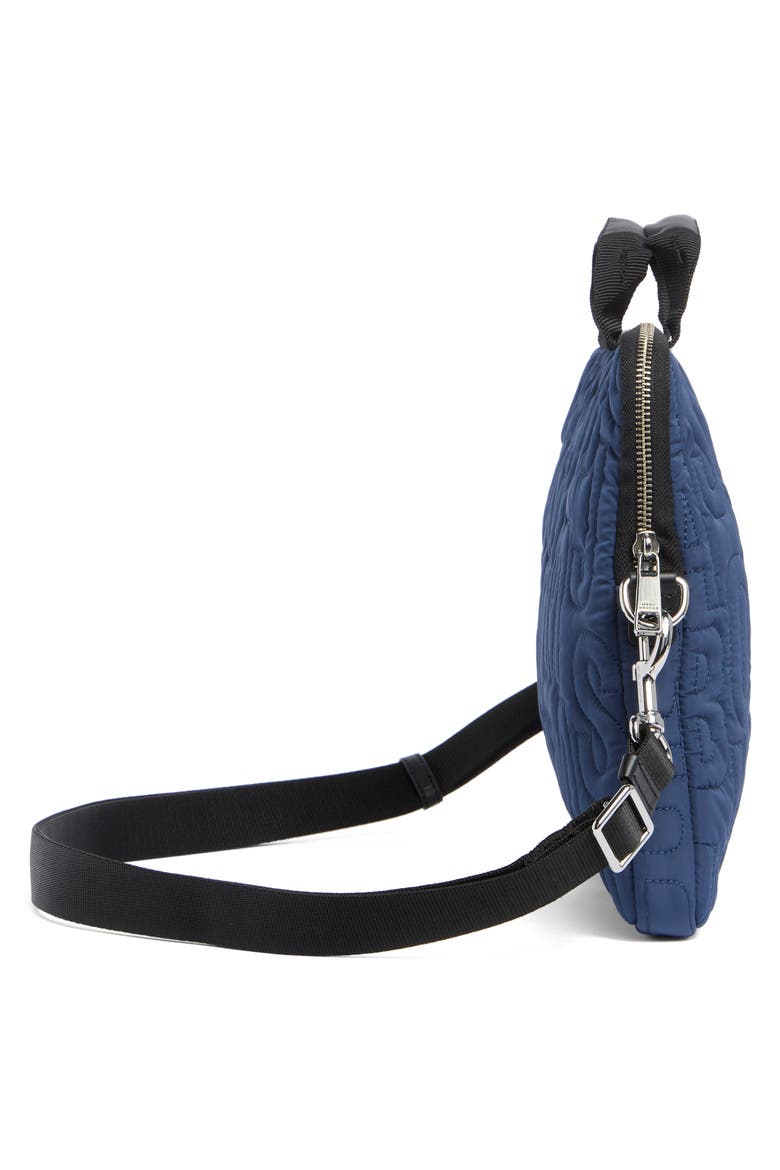 The Quilted Monogram Laptop Case with Handles, Alternate, color, AZURE BLUE