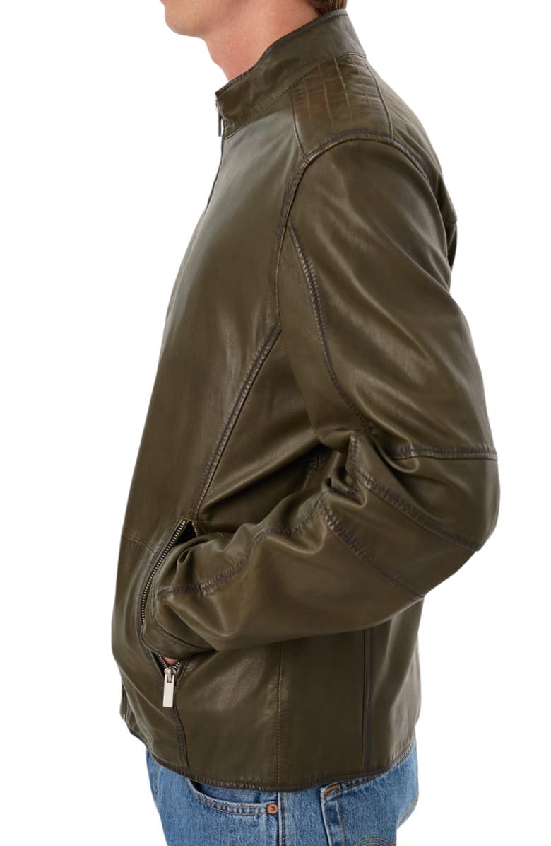 REGENCY Lambskin Leather Jacket, Alternate, color, Olive