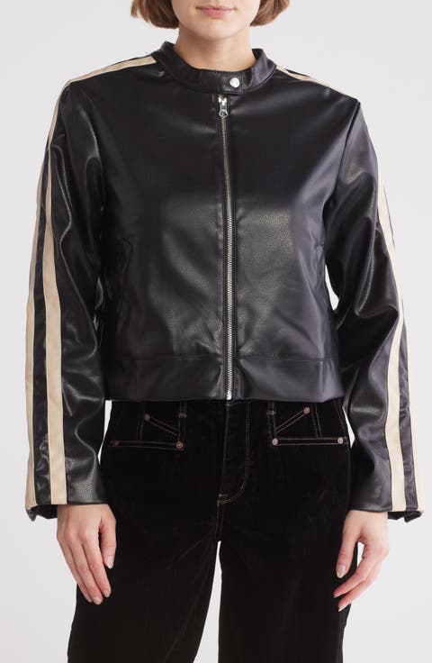 Faux Leather Biker Jacket