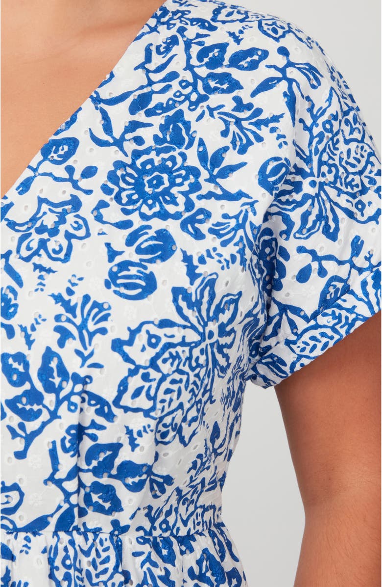 Estelle Cote Dazur Embroidered Midi Dress, Alternate, color,