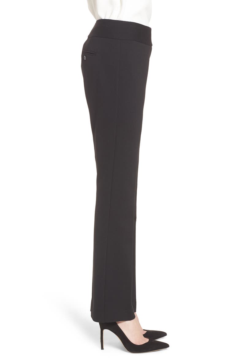 Ponte Knit Slim Boot Leg Pants, Alternate, color, RICH BLACK