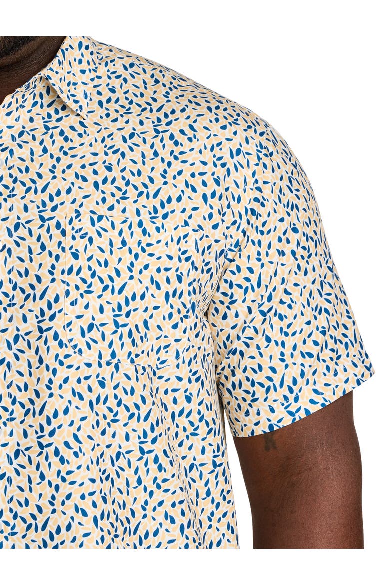 Big & Tall Microfiber Droplet Print Sport Shirt, Alternate, color, MULTI
