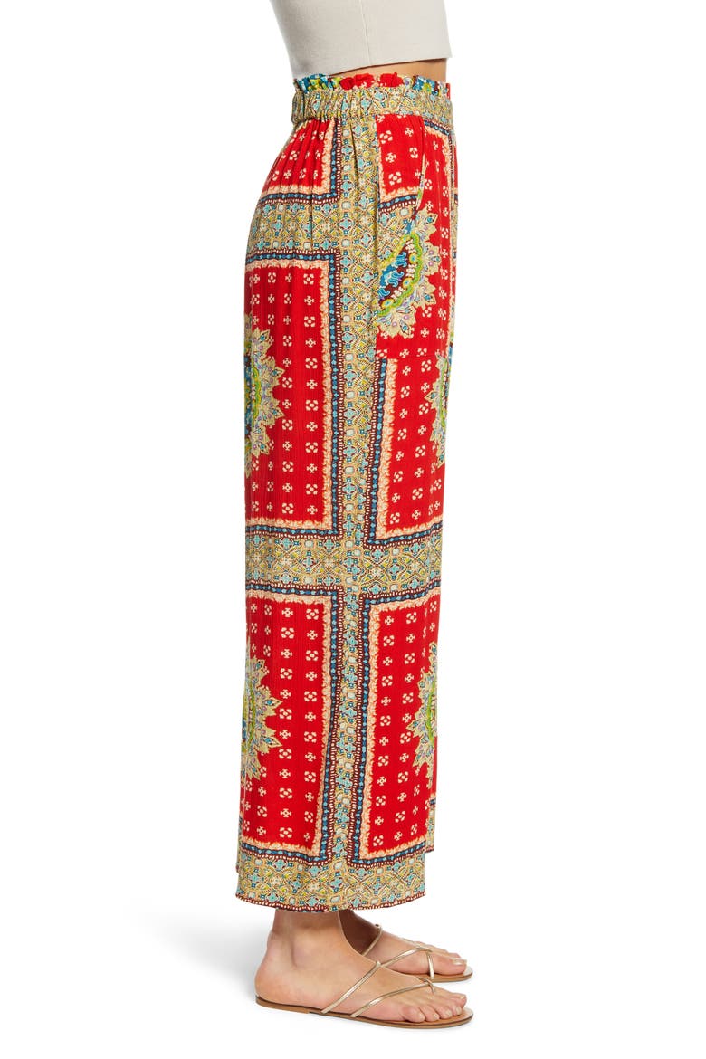 Angel Falls Pants, Alternate, color, RED/ BEIGE