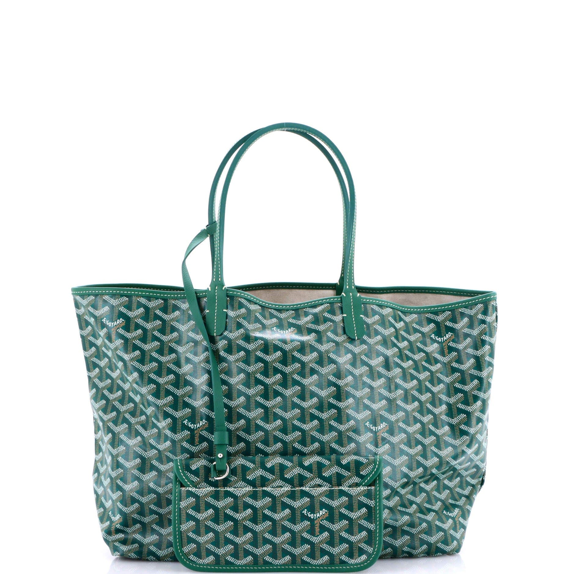 Pre-Owned Goyard Saint Louis Tote Coated Canvas PM, Alternate, color, Green