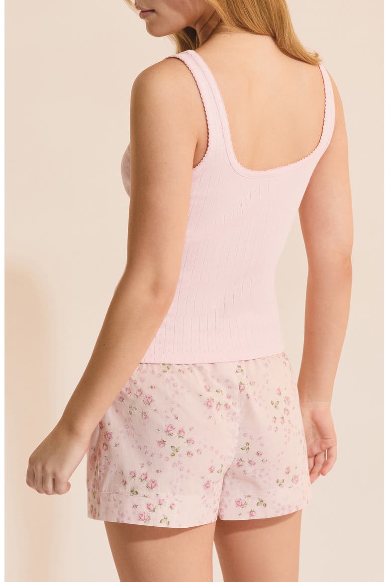 Odelia Sorbet Cotton Pointelle Pajama Tank, Alternate, color, POWDER PINK
