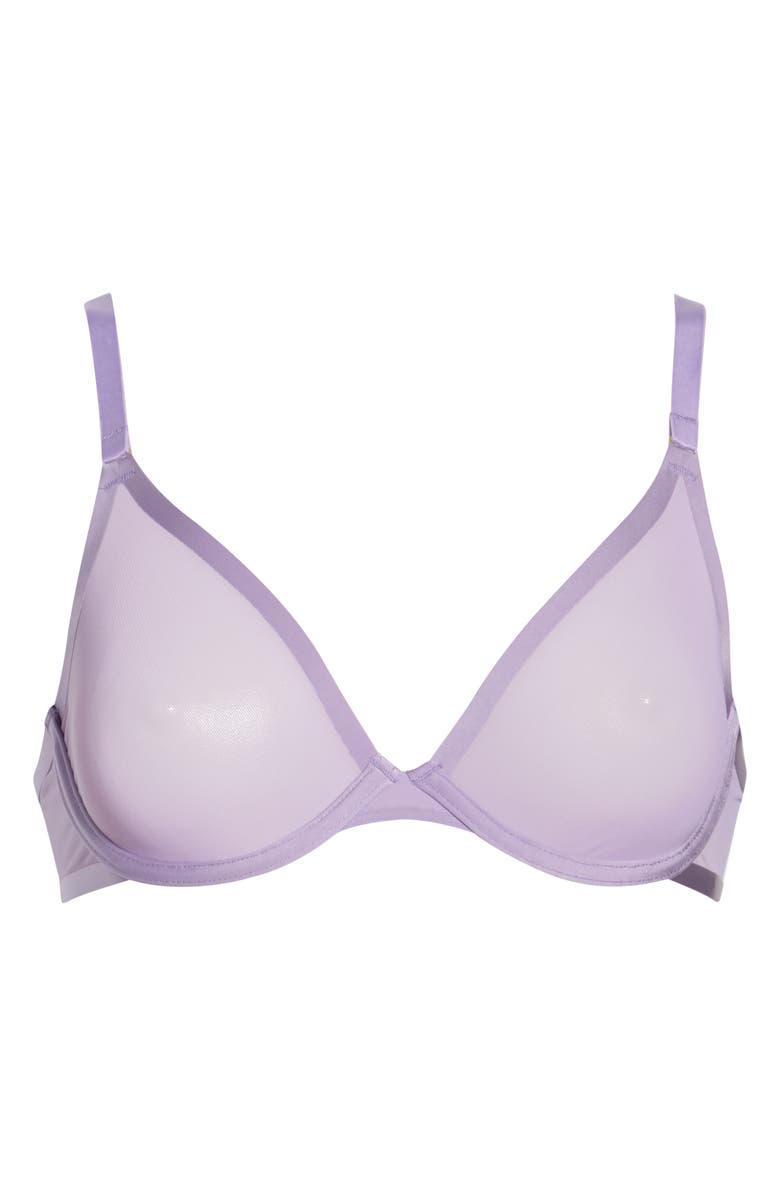 CUUP The Plunge Underwire Mesh Bra, Alternate, color, Amethyst Purple
