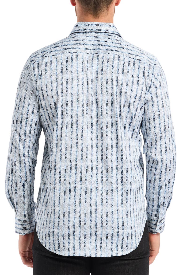 Wooster Stripe Stretch Cotton Button-Up Shirt, Alternate, color, WHITE