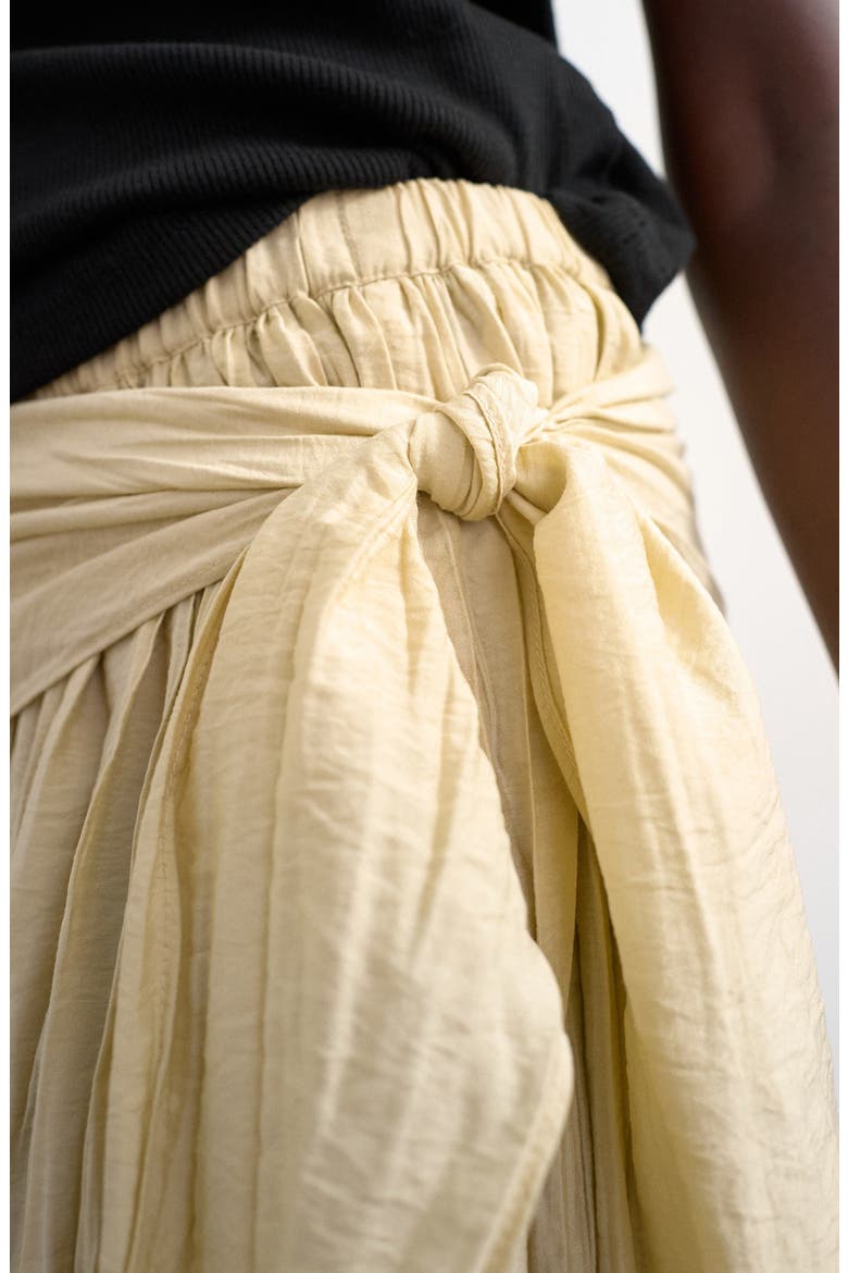 Sash Tie Crinkle Maxi Skirt, Alternate, color, BEIGE