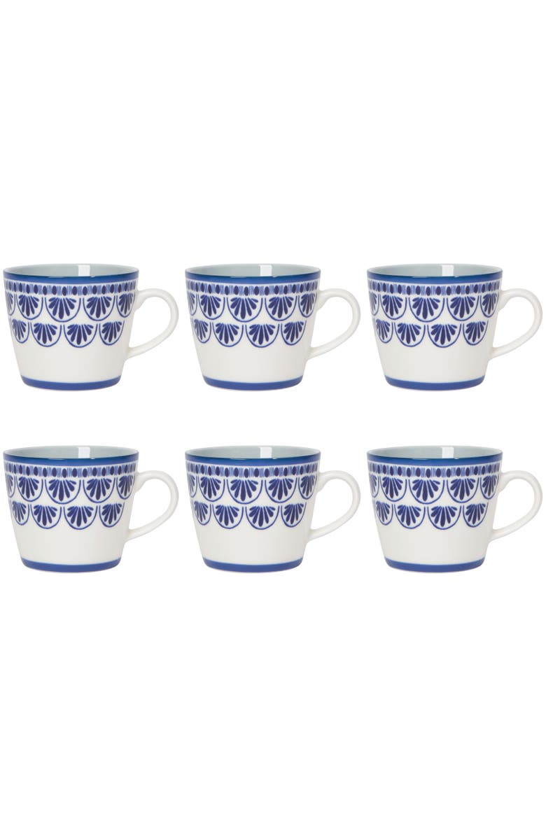 Danica Brands Porcelain Mug - Set of 6, Main, color, Blue