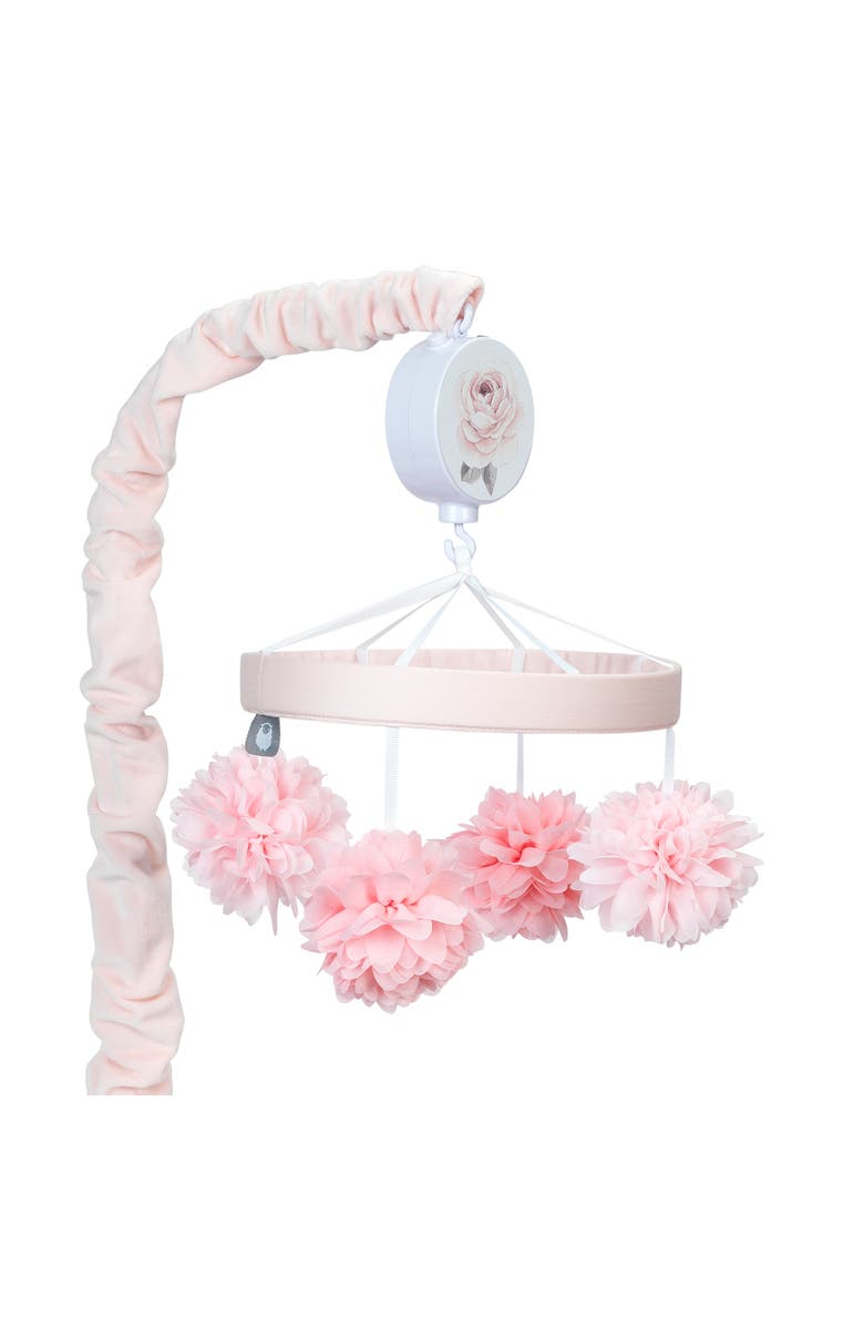 Lambs & Ivy Signature Botanical Baby Floral Musical Baby Crib Mobile, Main, color, Pink