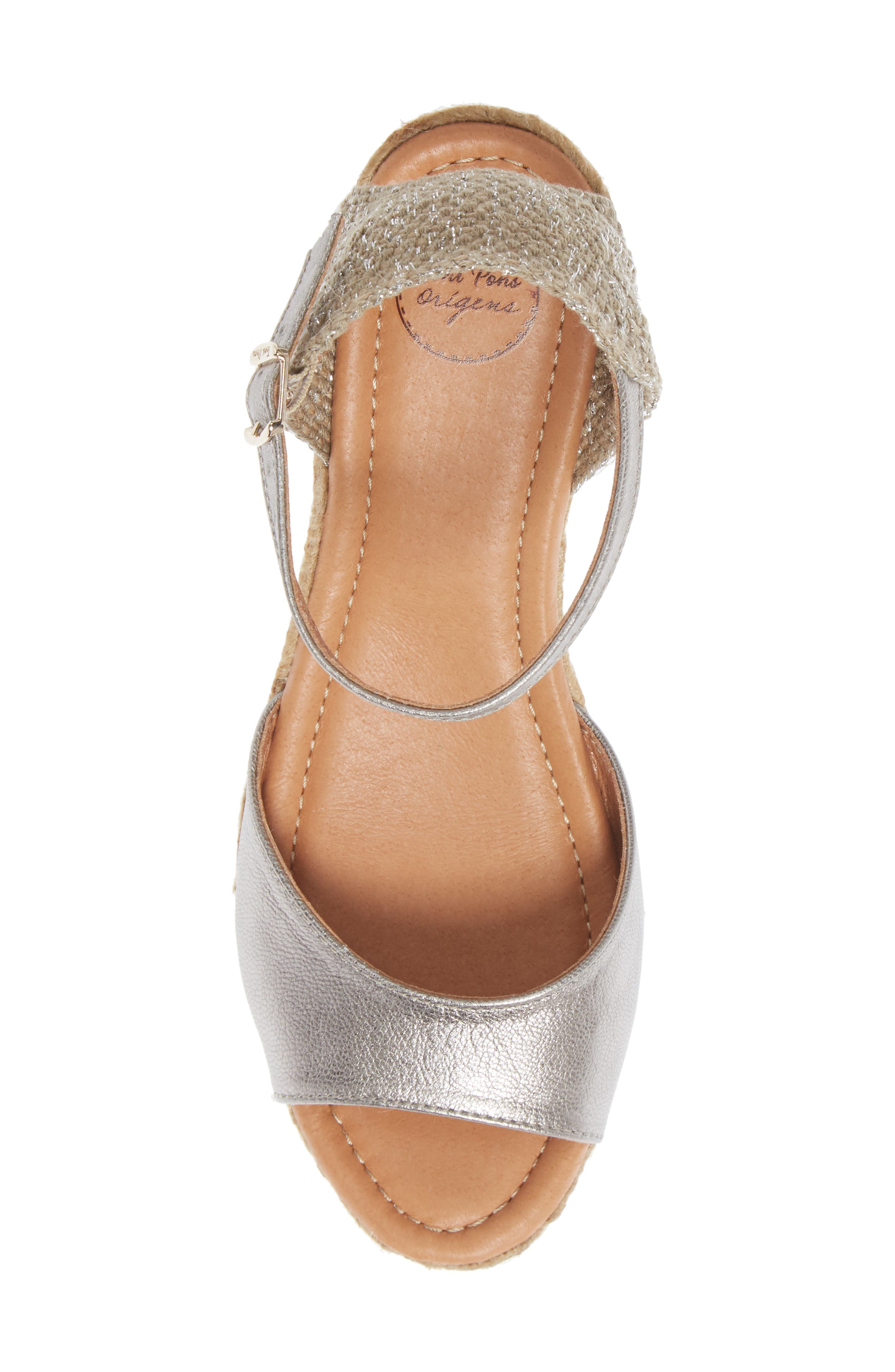 Llivia Wedge Sandal, Alternate, color, ACER LEATHER