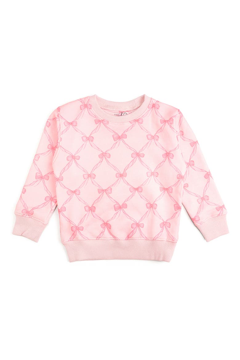 Bow Trellis Sweatshirt, Main, color, Ballet Pink