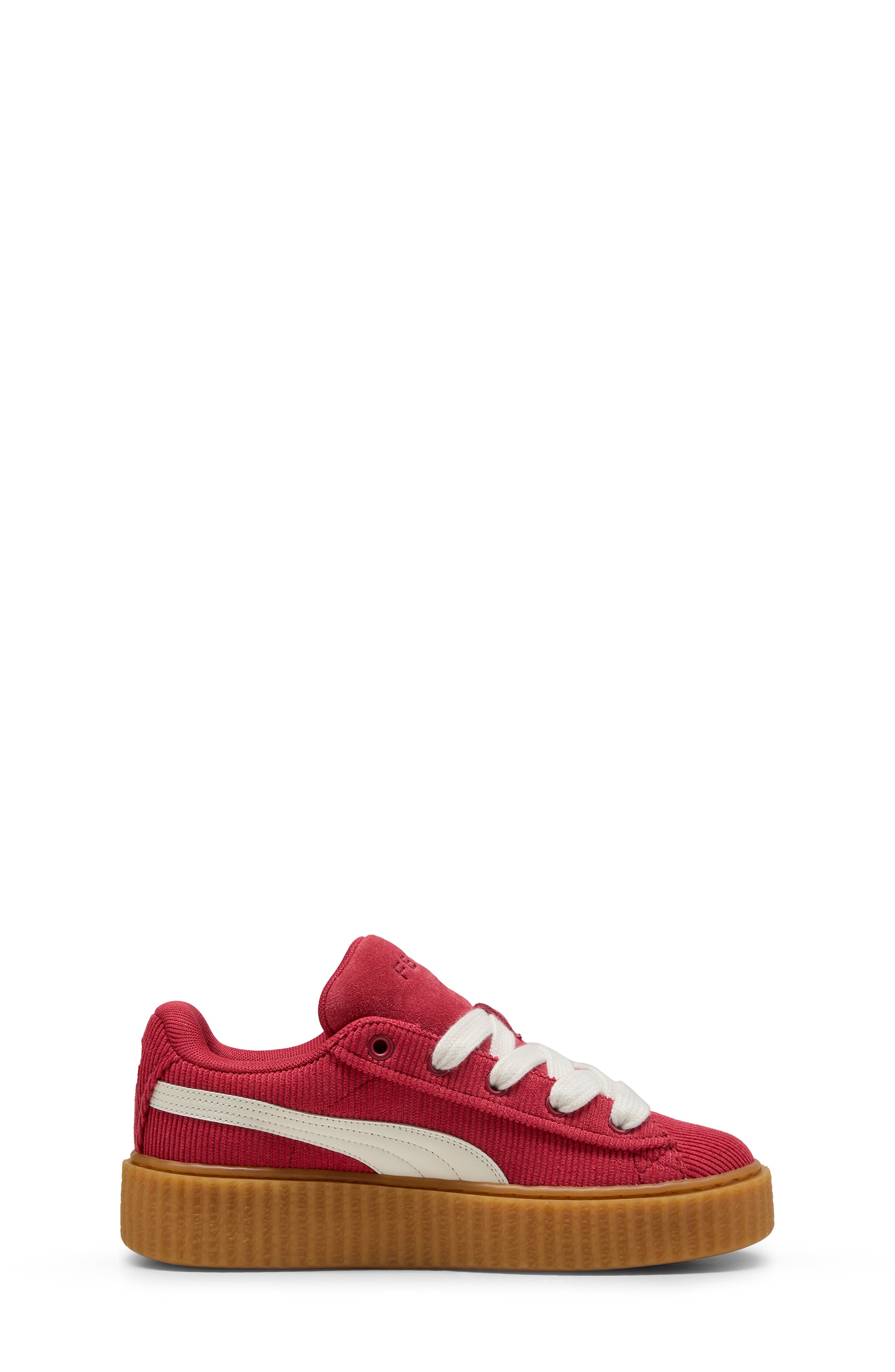 x FENTY Kids' Creeper Phatty Corduroy Sneaker, Alternate, color, CLUB RED-WARM WHITE-GUM